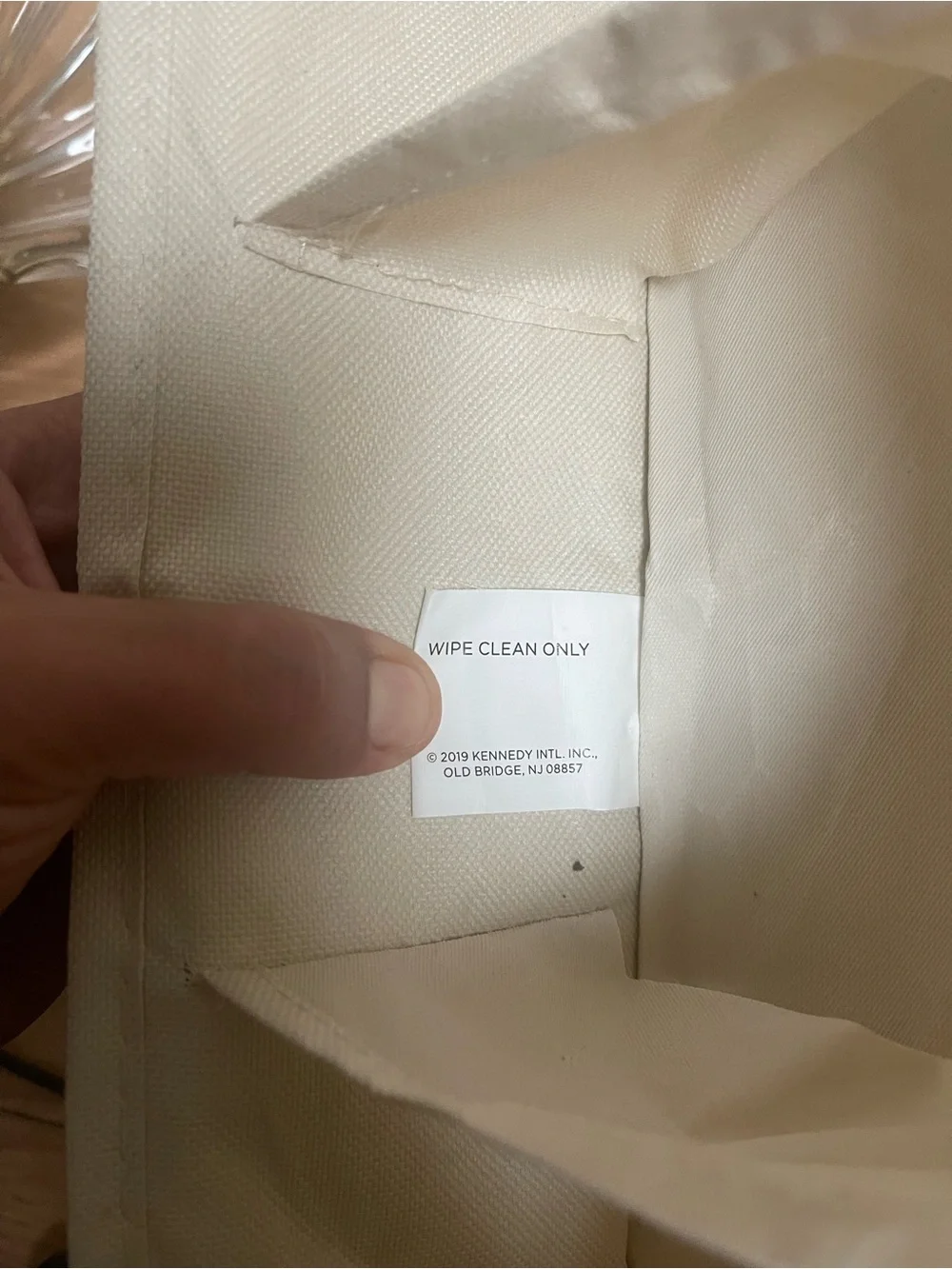 9-Compartment Fabric Storage Organizer - Cream